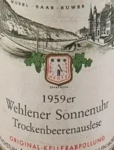 joh. jos. prum wehlener sonnenuhr riesling trockenbeerenauslese