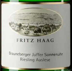 fritz haag brauneberger juffer sonnenuhr riesling trockenbeerenauslese gold