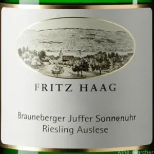 fritz haag brauneberger juffer sonnenuhr riesling trockenbeerenauslese gold