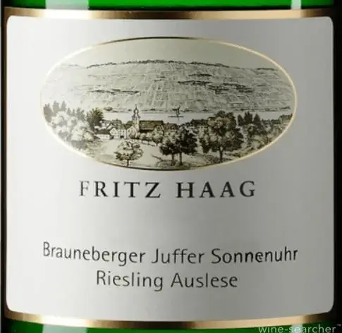 fritz haag brauneberger juffer sonnenuhr riesling trockenbeerenauslese gold